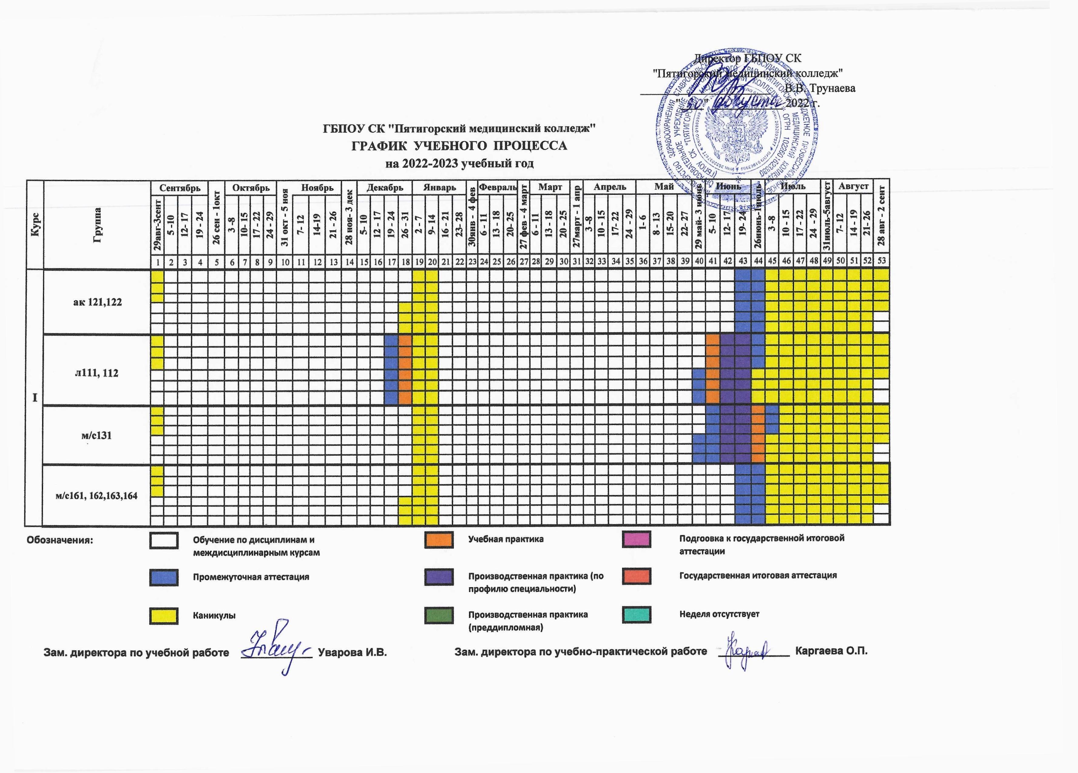 Календарный план 2023 года